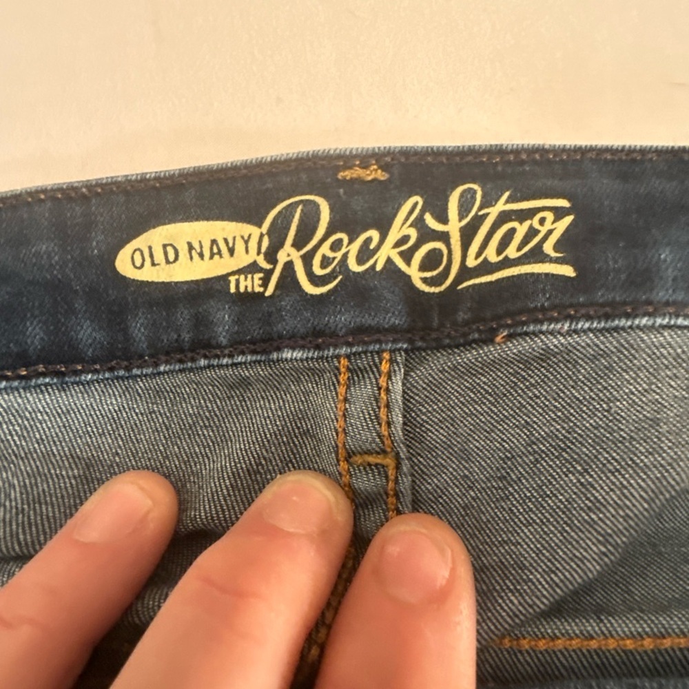 Old Navy Rockstar Regular Jeans Womens Size 18 Standard Dark Wash FA13 - Picture 5 of 16